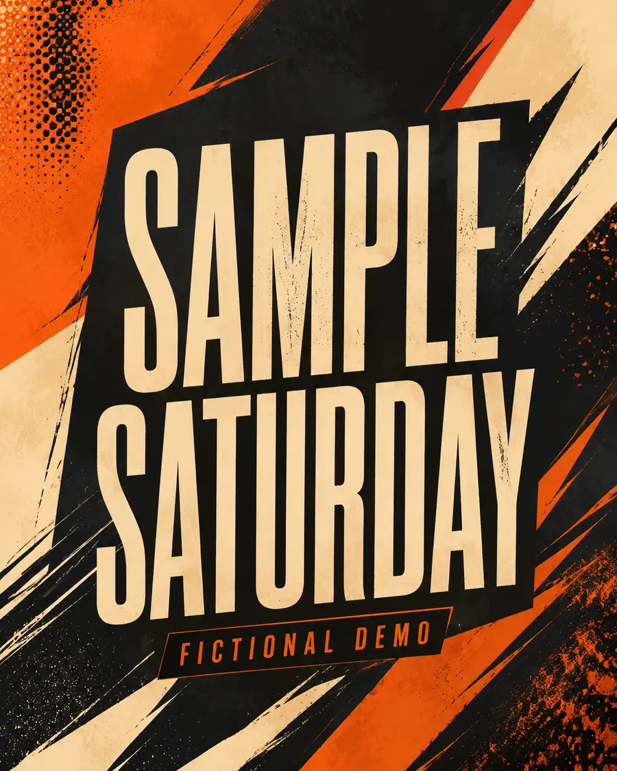 Sample Saturday demonstration poster